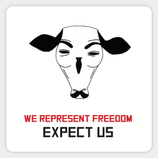 Anonymous cow Sticker